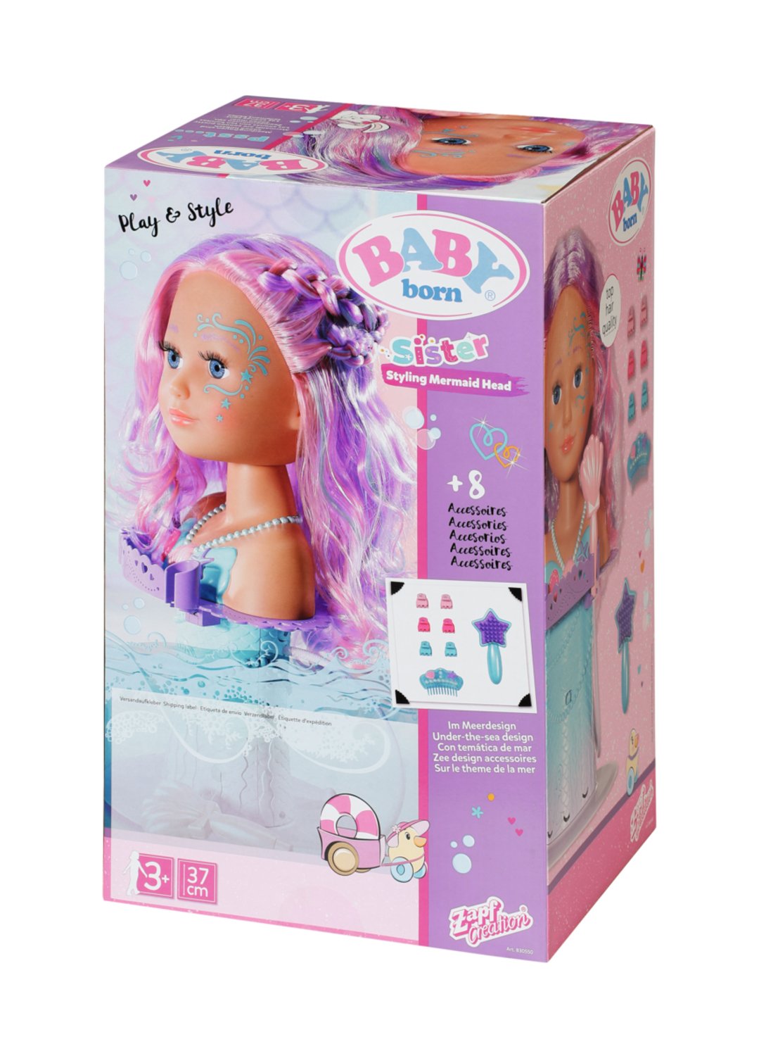 EAN 4001167830550 - BABY born Sister Styling Mermaid Head Muñeca de baño Multicolor imagen 27