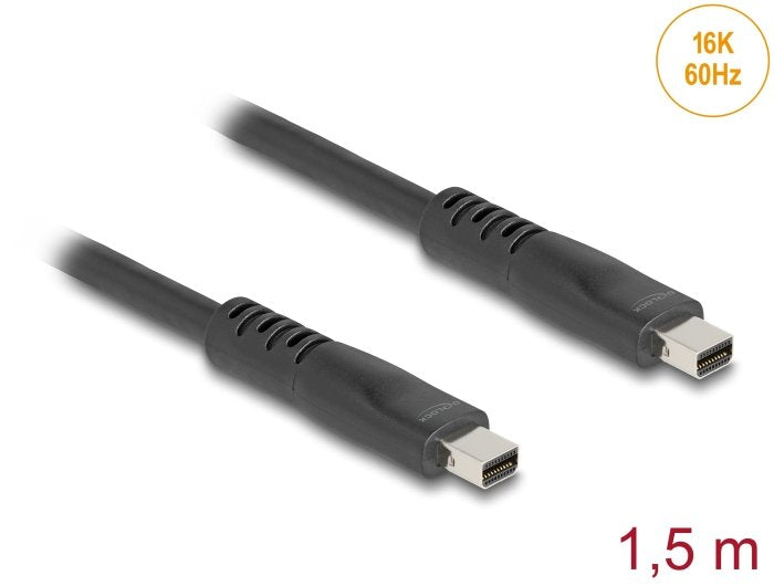 Delock Mini Displayport Cable 16k 60 Hz 80 Gbps 1,5 M