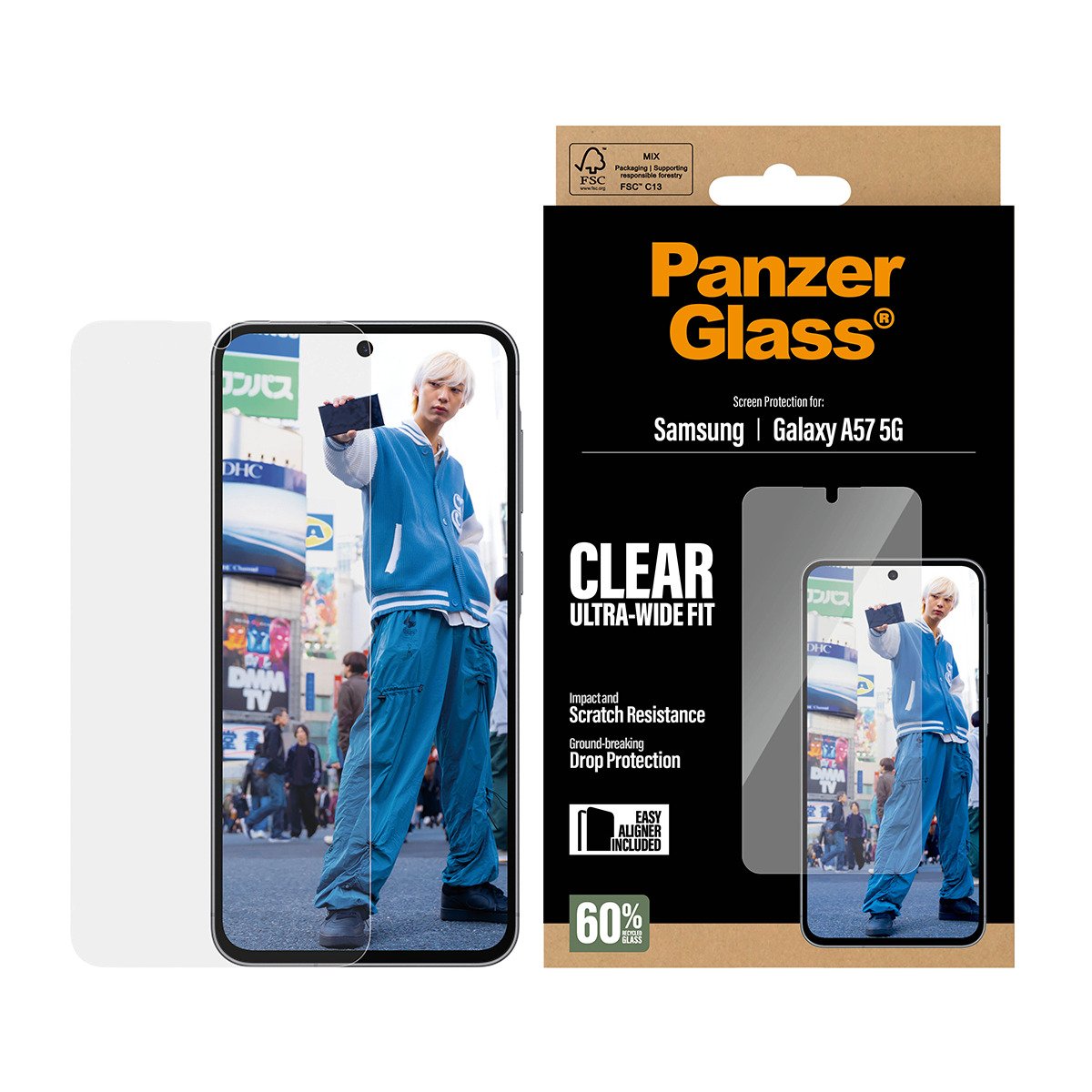 EAN 5715685033971 - PanzerGlass ® Screen Protector Samsung Galaxy A57 5G | Ultra-Wide Fit w. EasyAligner Protector de pantall imagen 2