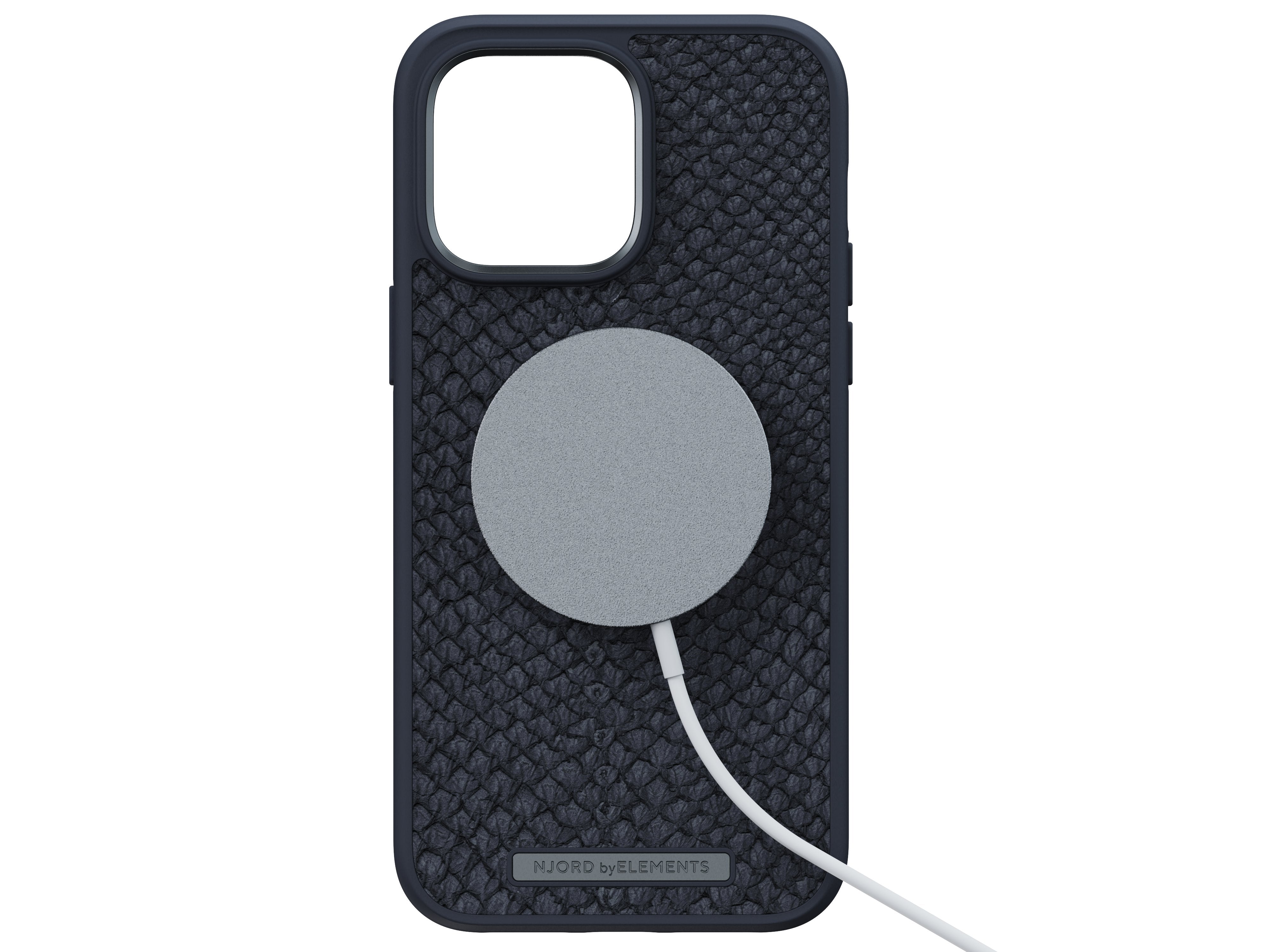 Njord Byelements Salmon Leather Magsafe Case - Iphone 14 Pro Max - Black