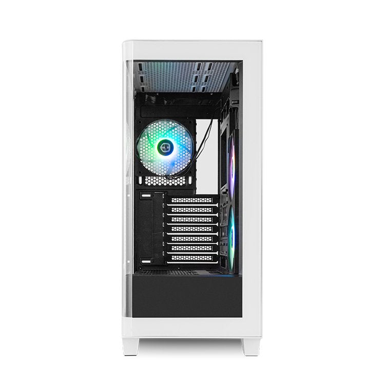 Caja Nox Hummer Ether Atx Semitorre Cristal Curvo Negro-Blanco