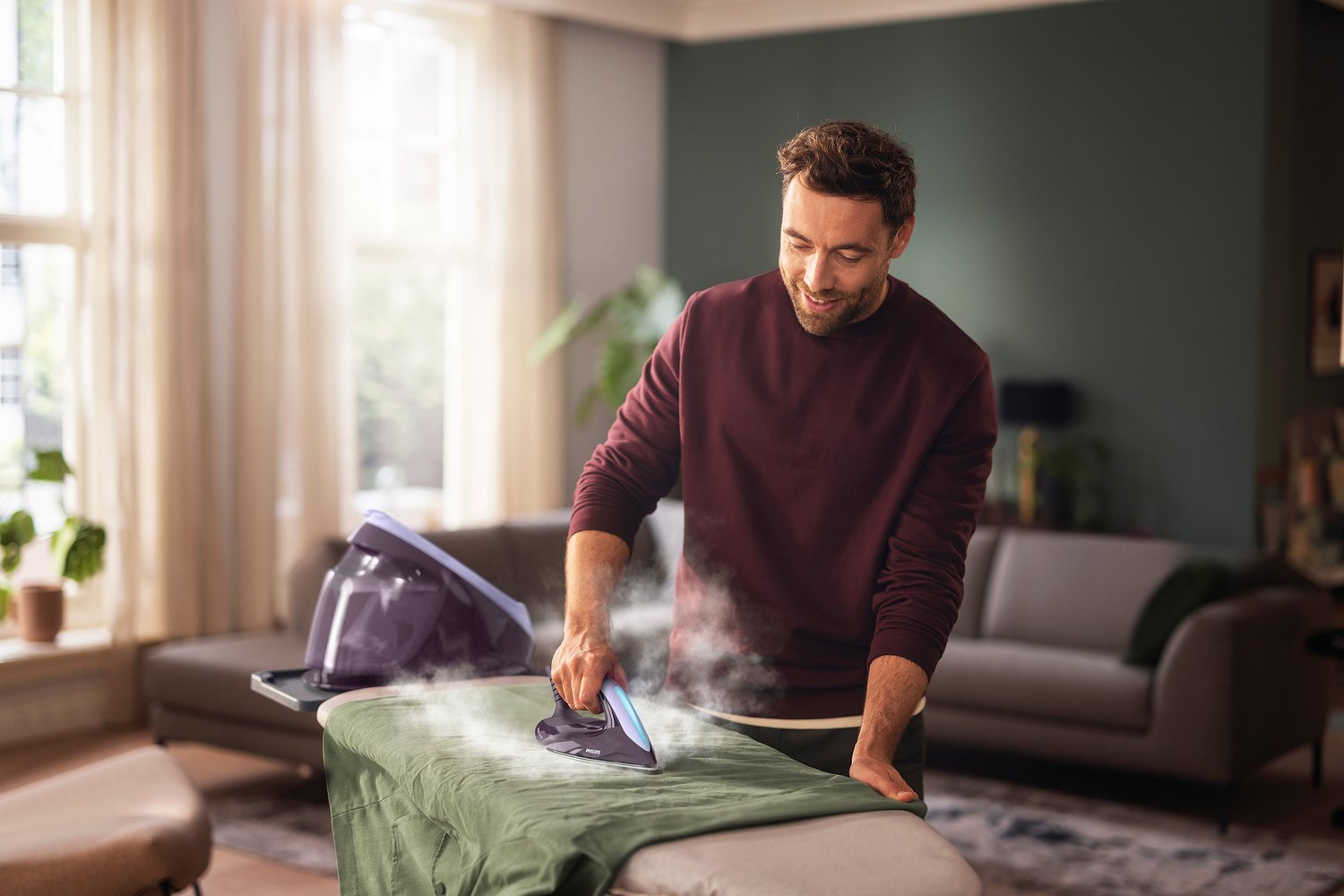 EAN 8720389001246 - Philips 7000 series PSG7050/30 estación plancha al vapor 2100 W 1,8 L Suela SteamGlide Elite Violeta imagen 7