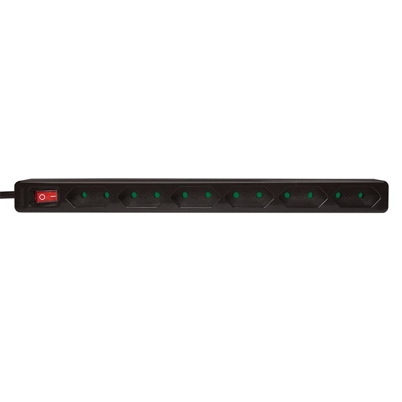 Regleta Logilink Lps232b Base Múltiple 1,5 M 6 Salidas Ac Interior Negro