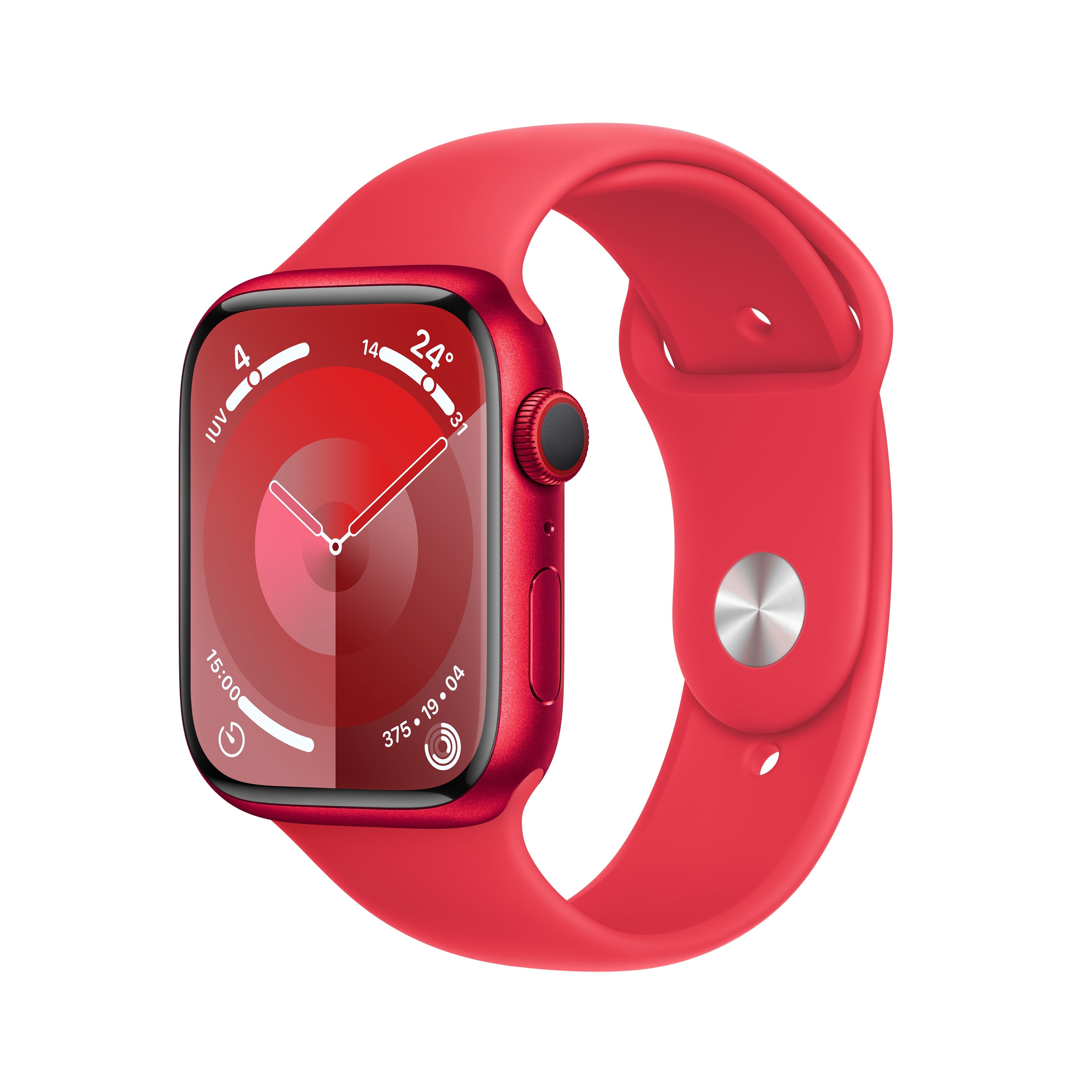 Apple Watch Series 9 Gps 45mm Cellular Caja De Aluminio Rojo Correa Deportiva Rojo M L