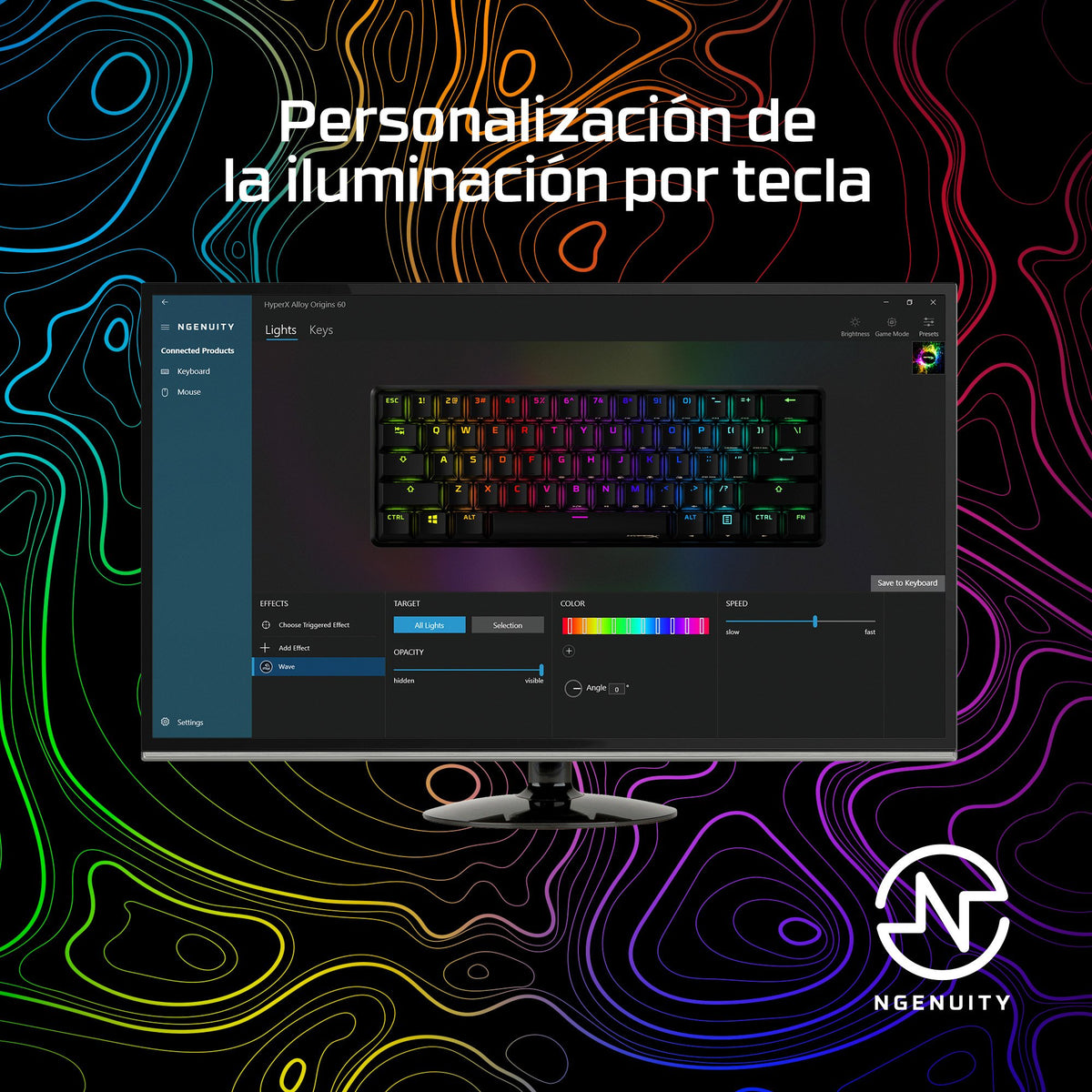 EAN 0196188048948 - HyperX Alloy Origins 60 - Mechanical Gaming Keyboard - HX Red (US Layout) (HKBO1S-RB-US/G) teclado Juego  imagen 9