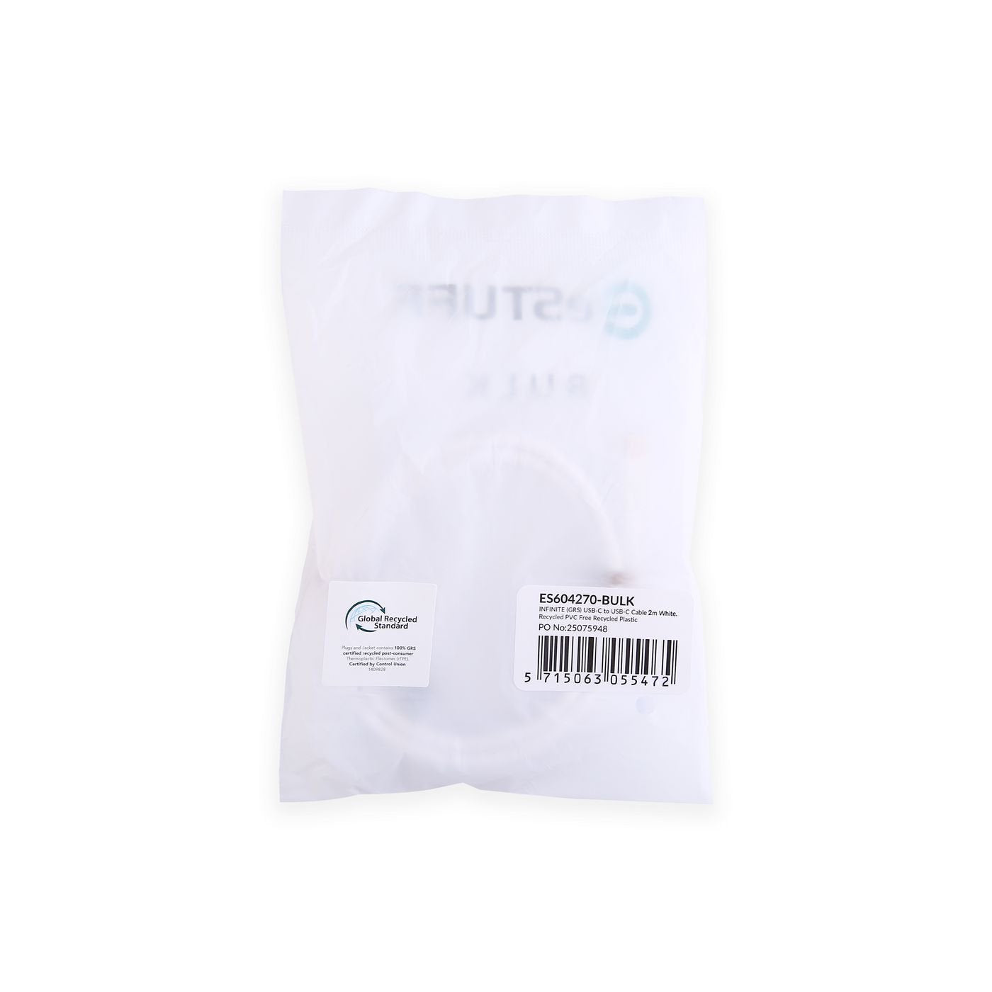 EAN 5715063055472 - eSTUFF ES604270-BULK cable USB USB 2.0 2 m USB C 60 W Blanco imagen 3