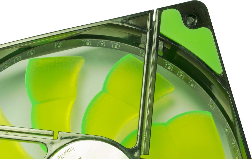 Inter-Tech L-12025 Carcasa Del Ordenador Ventilador 12 Cm Negro, Verde