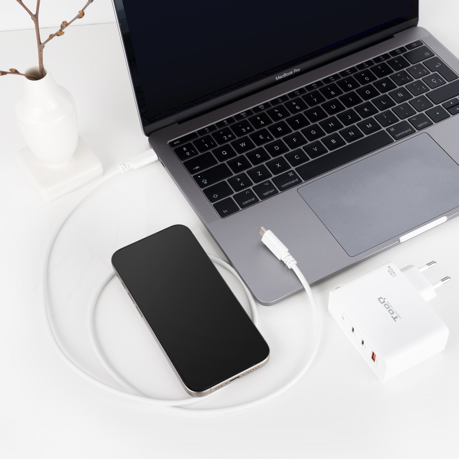 EAN 8433281014459 - Nanocable 10.01.2301-W cable USB USB 2.0 USB C Negro, Blanco imagen 4