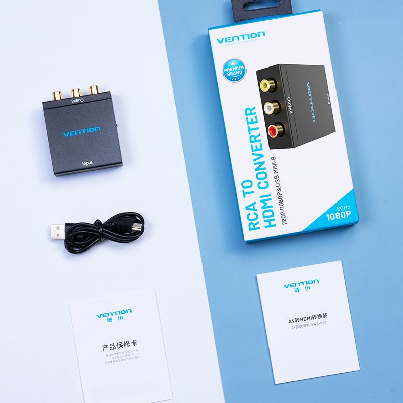 Convertidor Hdmi A Rca Vention Aeeb0 Hdmi Hembra Rca Hembra Miniusb Hembra