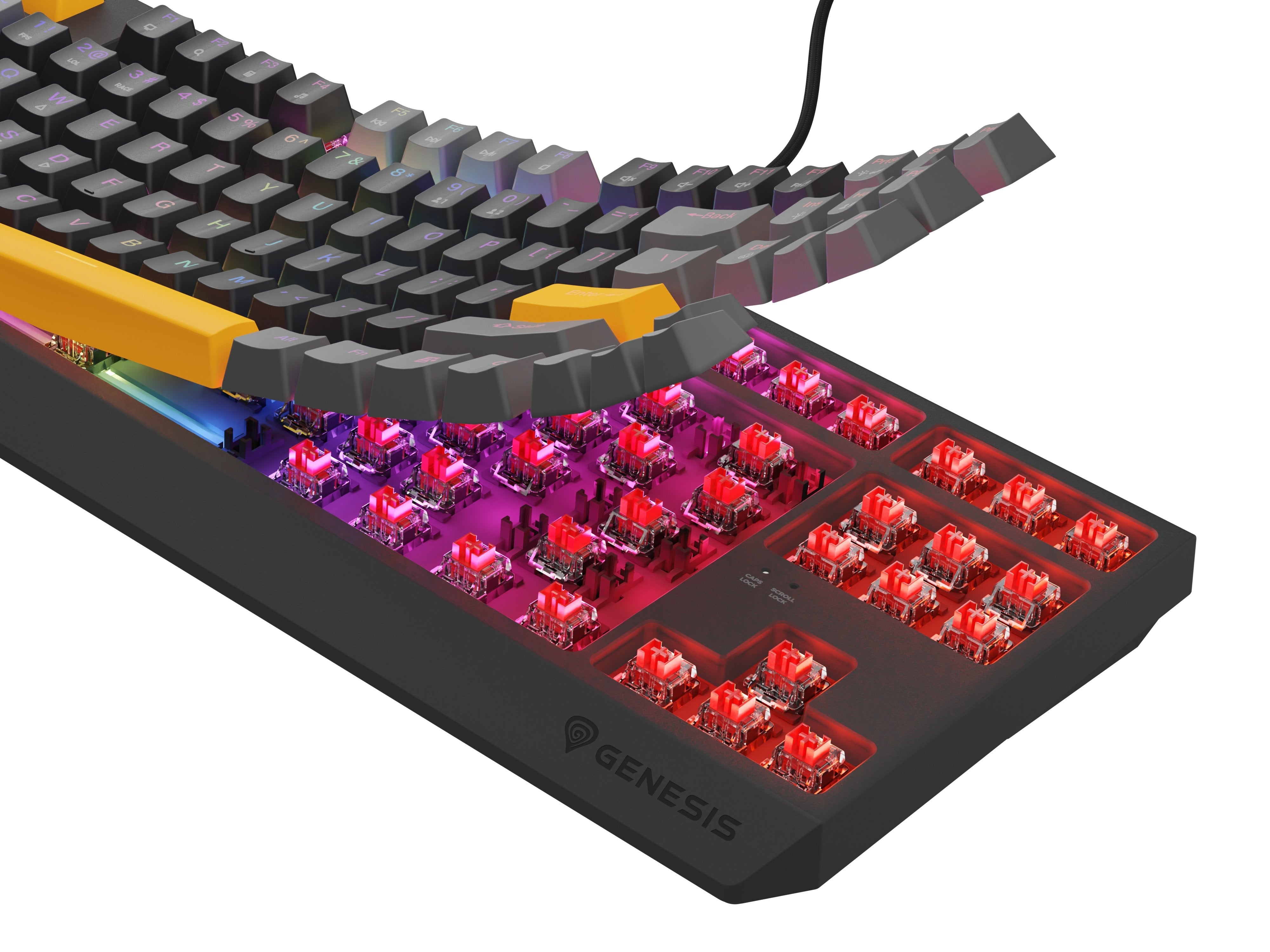 Genesis Thor 230 Tkl Anchor Gray Positive Rgb Outemu Red