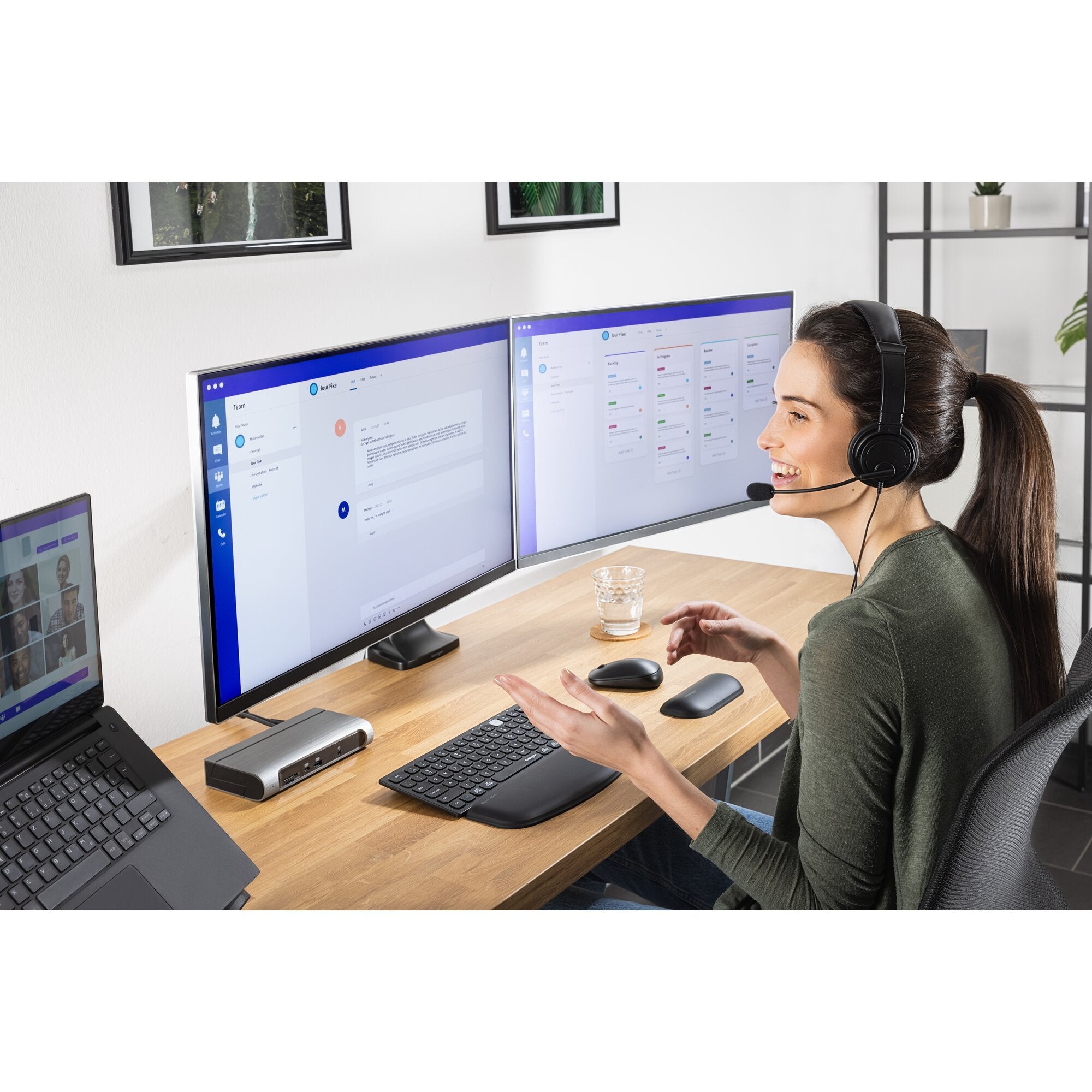 EAN 0085896596011 - Kensington K59601WW soporte para monitor 86,4 cm (34") Escritorio Negro imagen 11