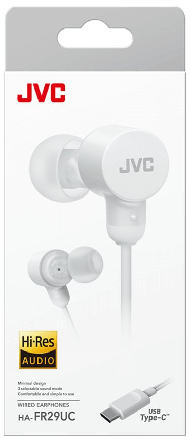 EAN 4975769482533 - JVC HAFR29UCA Auriculares Alámbrico Dentro de oído Llamadas/Música USB Tipo C Blanco imagen 3