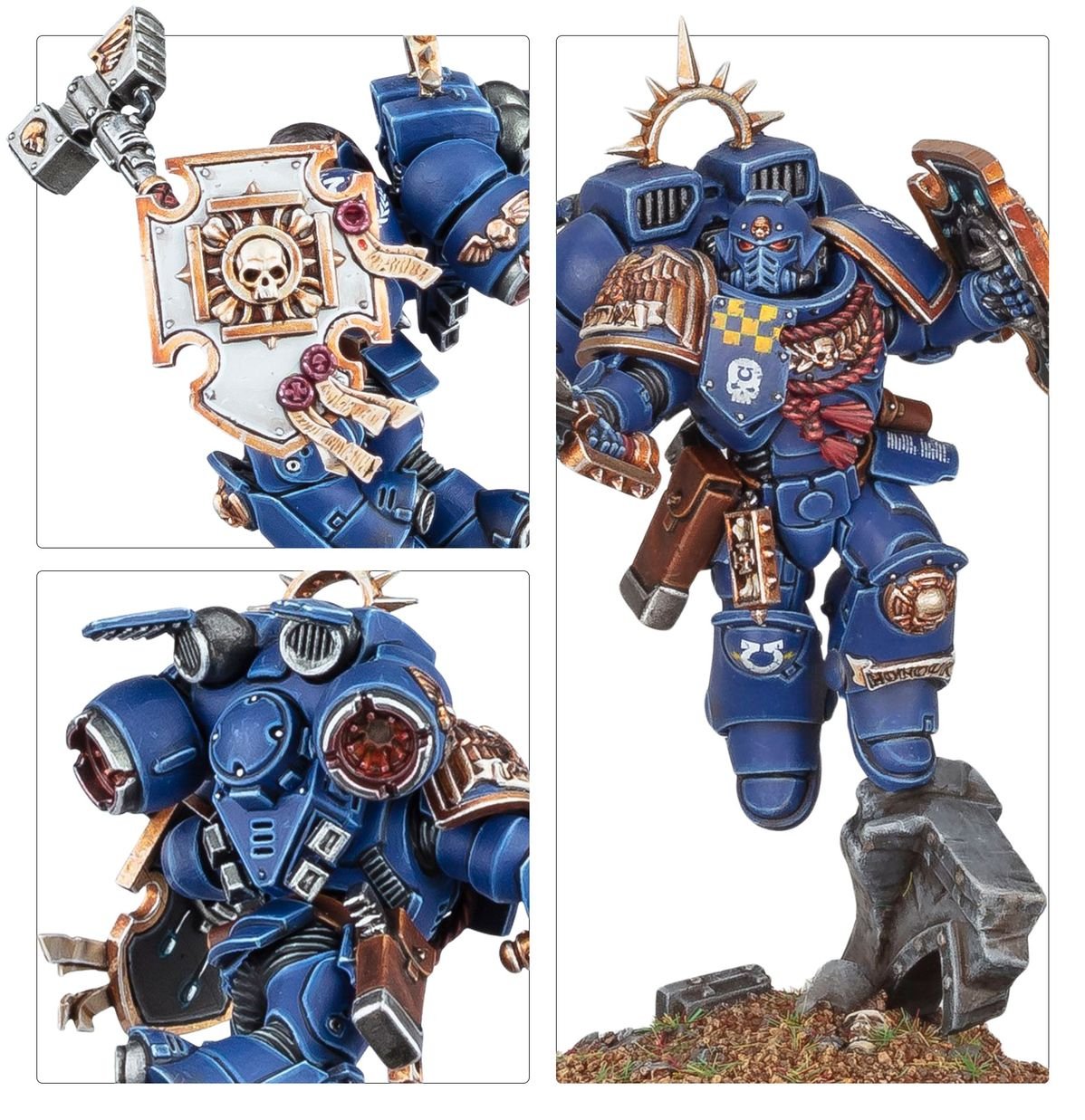 Warhammer 40k - Space Marines Primaris Capitaine Avec Reacteur Dorsal Et Bouclier Relique