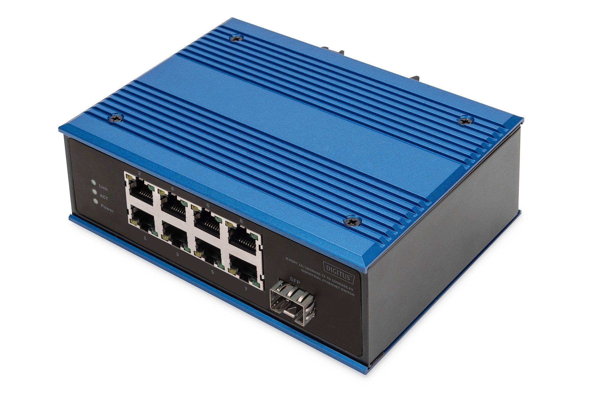 Digitus Switch Ind. 8-Port 10 100 Unmanaged Azul