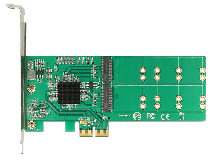Pci Express X2 Karte > 4 X Intern M.2 Key B - Low Profile Formfaktor