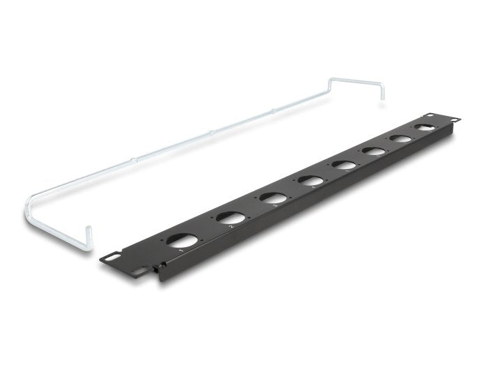 Delock 67059 Patchpanel Tipo-D De 19" Con Alivio De Tensión, 8 Puertos, 1u, Negro