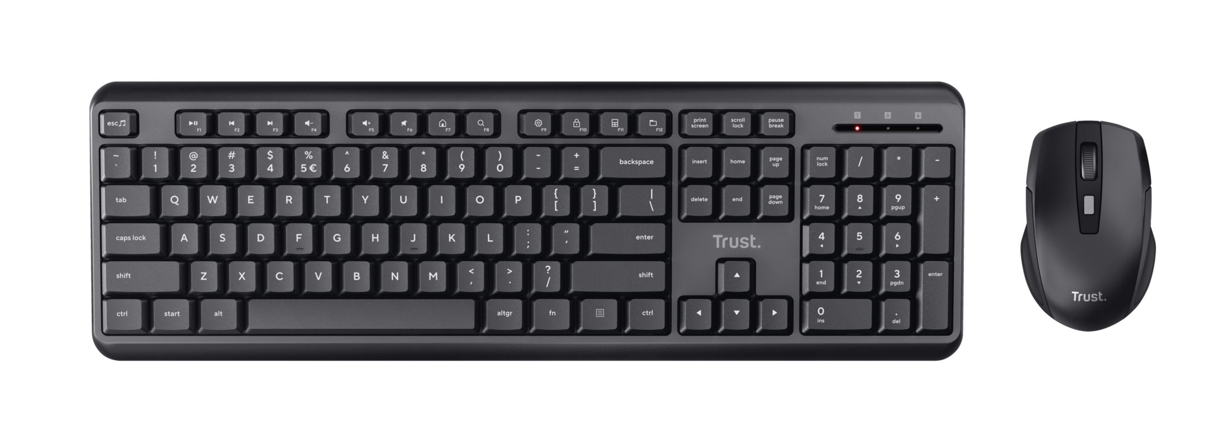 Keyboard +Mouse Wrl Opt. En/24008 Trust