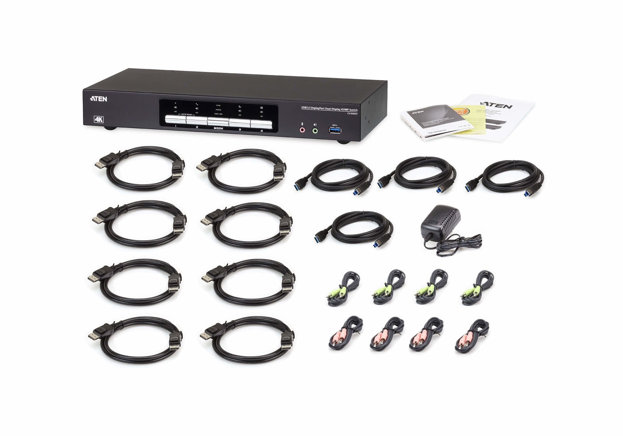 EAN 4719264645969 - ATEN CS1944DP-AT-G interruptor KVM Negro imagen 5