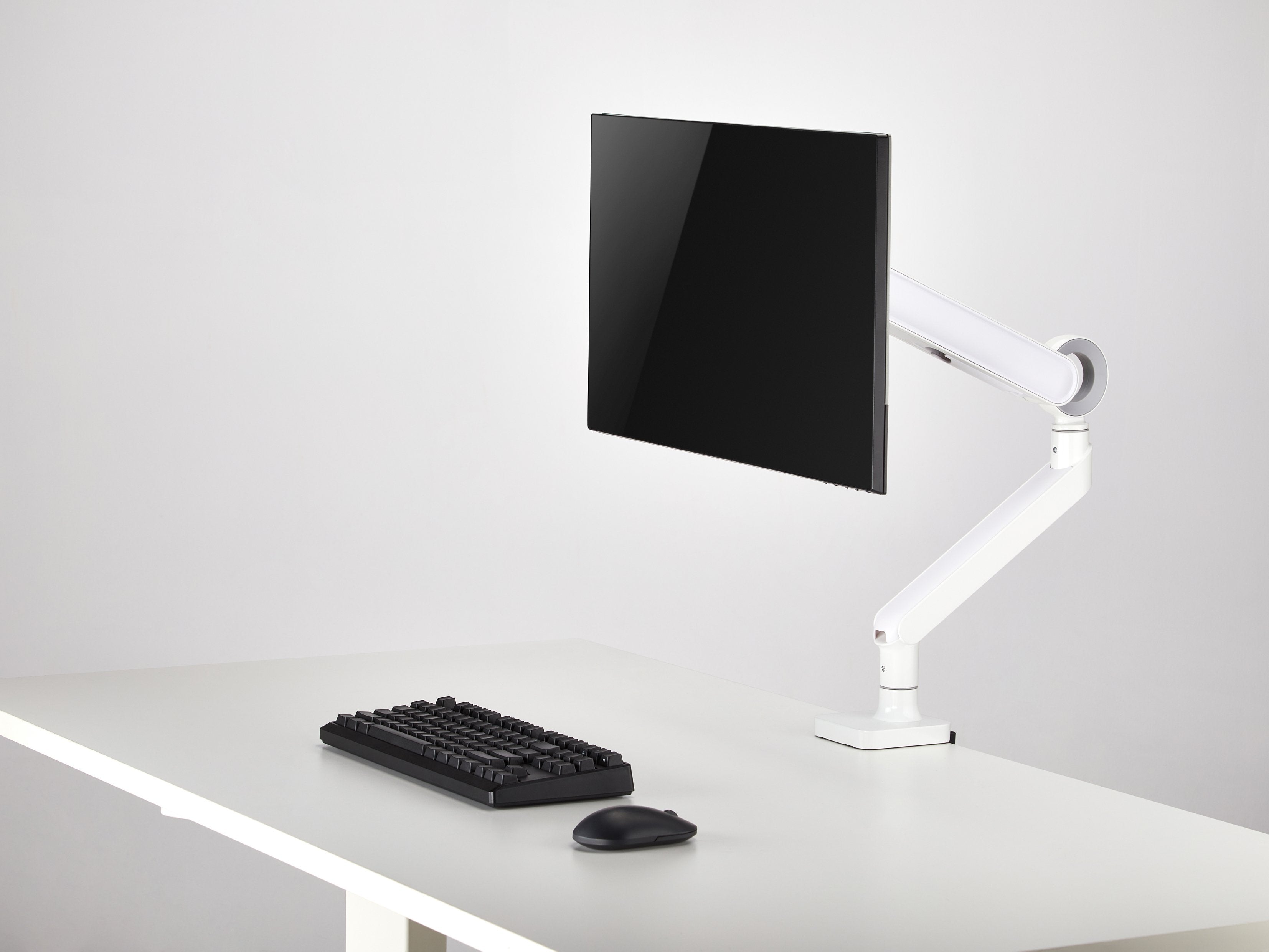 Soporte De Mesa Equip 650185 Para 1 Monitor De 17-35 Blanco De Aluminio Max. 10.5kg Por Pantalla Max.Vesa 100x100  Resorte De Gas