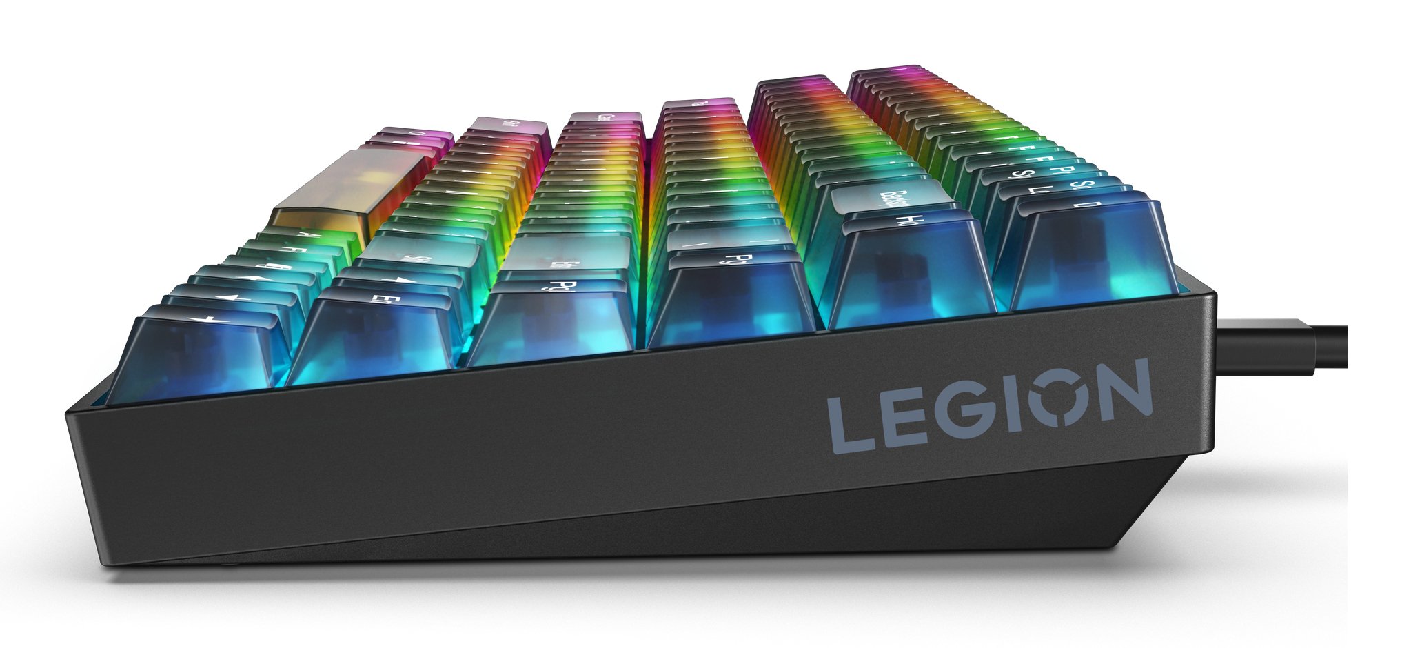 EAN 0195892102496 - Lenovo Legion K510 Mini Pro teclado Juego USB Inglés de EE. UU. Negro, Transparente imagen 3