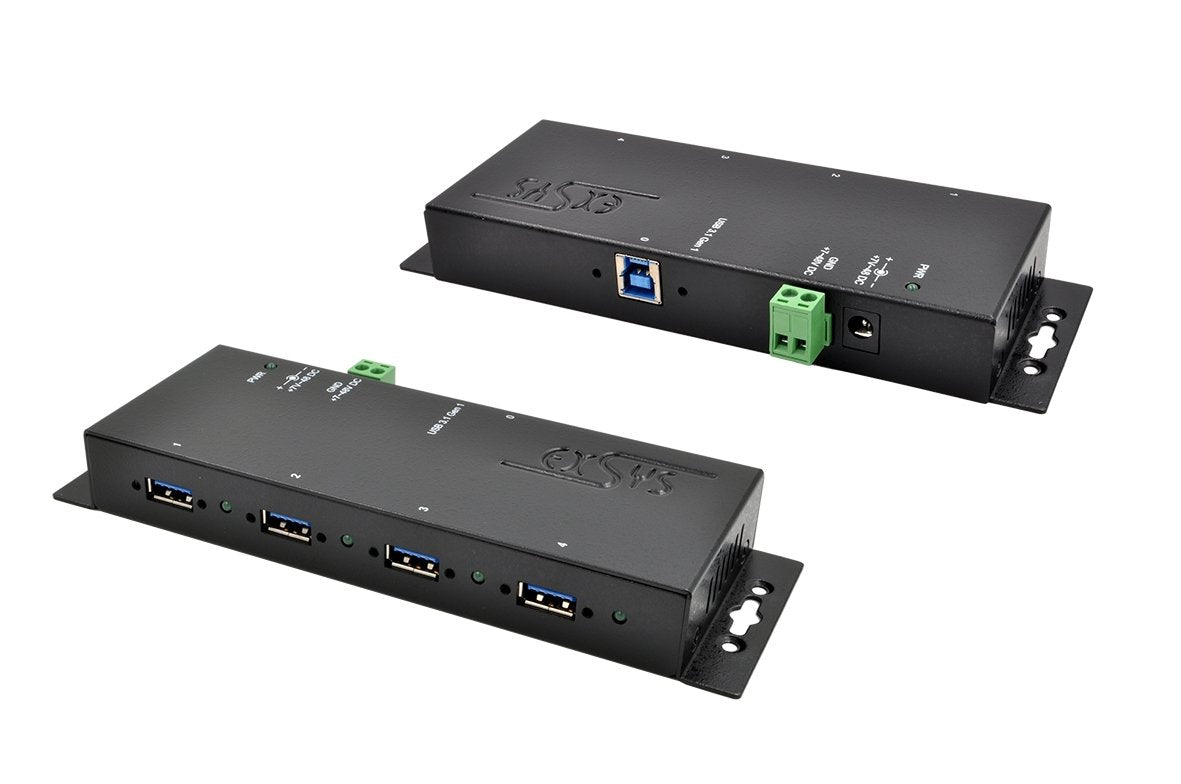 Usb 3.2 Gen1 Hub 4-Port Extern Negro Inkl.12v Netzt.+Usb3.0 Cable