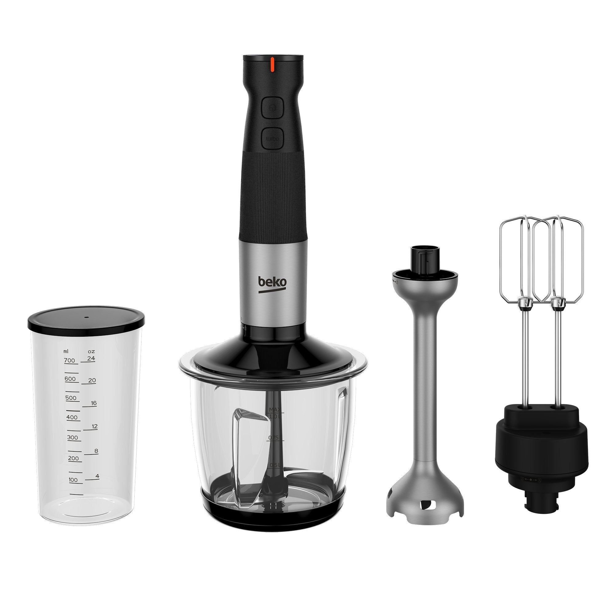 Beko Hba 81762 Bx Set Turbo 750 W 12 Velocidades Acero Inoxidable - Batidora De Mano
