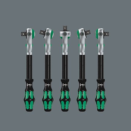 Wera 9720 Inserto De Espuma 8000 A Zyklop Trinquete 1/4" Juego 1, 37 Piezas, Juego De Herramientas Negro/Gris, Juego De Trinquete Y Vaso, En Inserto De Espuma Para Carro De Taller
