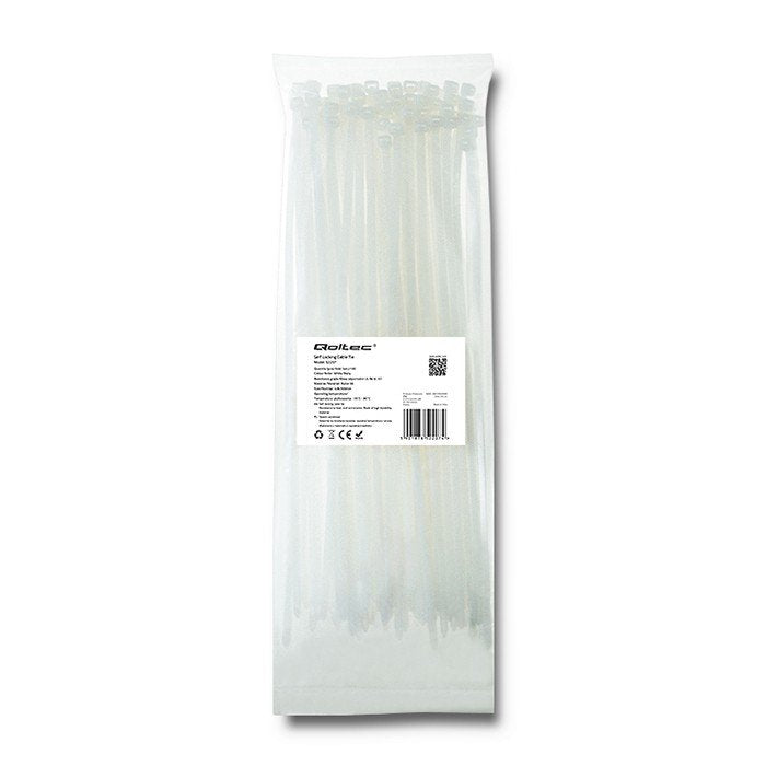 EAN 5901878522074 - Qoltec 52207 presilla Brida tipo escalera Nylon Blanco 100 pieza(s) imagen 1