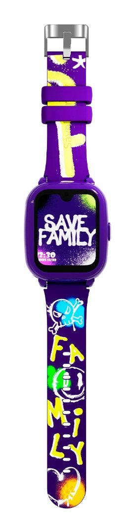 Savefamily Reloj Inteligente Infantil Iconic Plus 2 Con Gps Y Llamada - Ip67 - Bateria 850mah - Ia - Graffiti