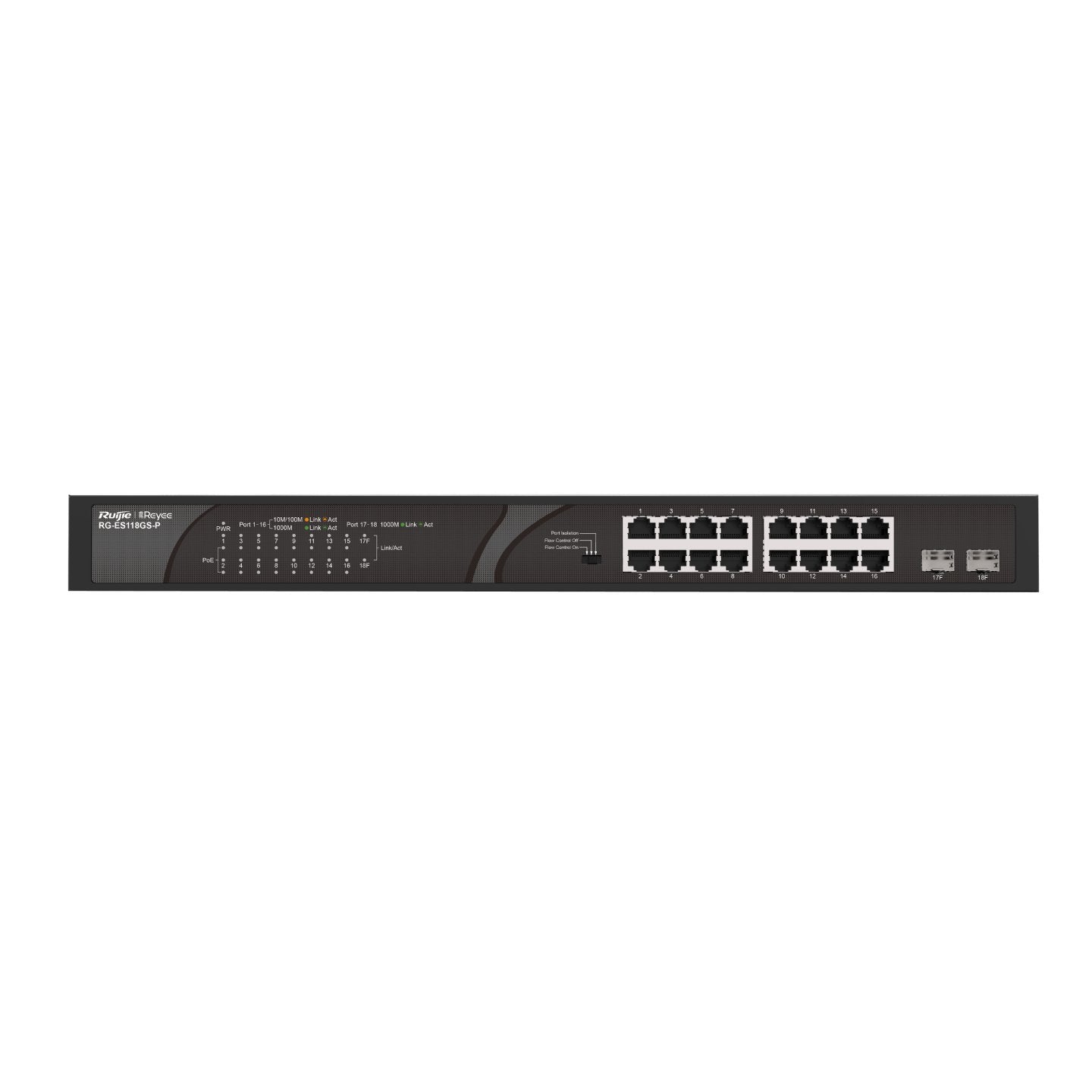 Switch Poe 16 Puertos Rj45 10/100/1000mbps