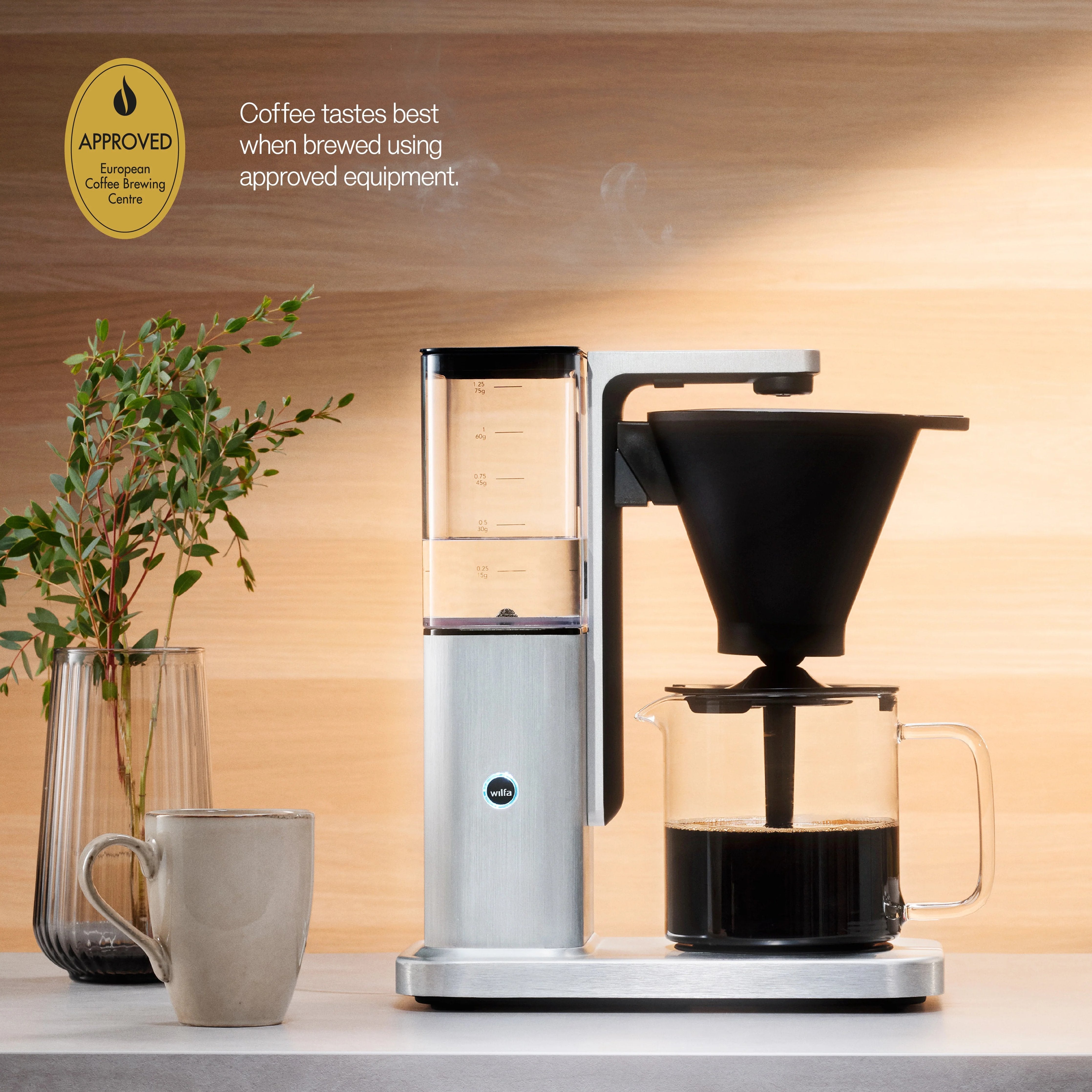 Wilfa Zense Alux Cm10aba-A125  (Aluminium (Gebürstet)/Plata, 1800 Watt, 1,25 L/10 Tassen) 602285