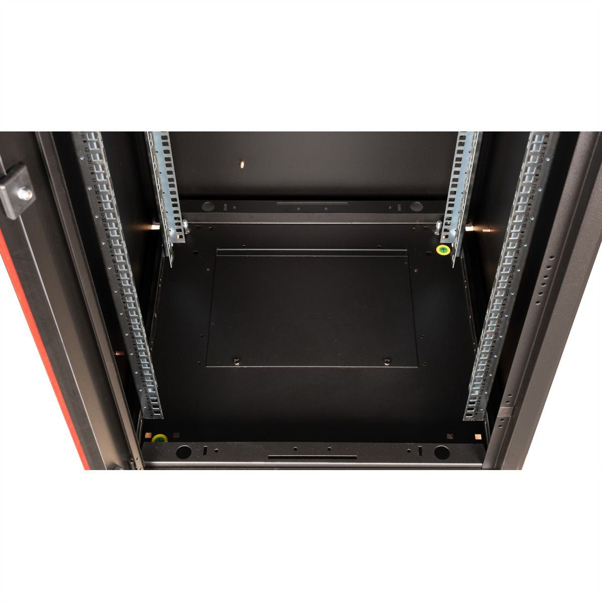 Roline 19-Zoll Netzwerkschrank Basic 42 He, 600x600 Bxt Glastr Schwarz