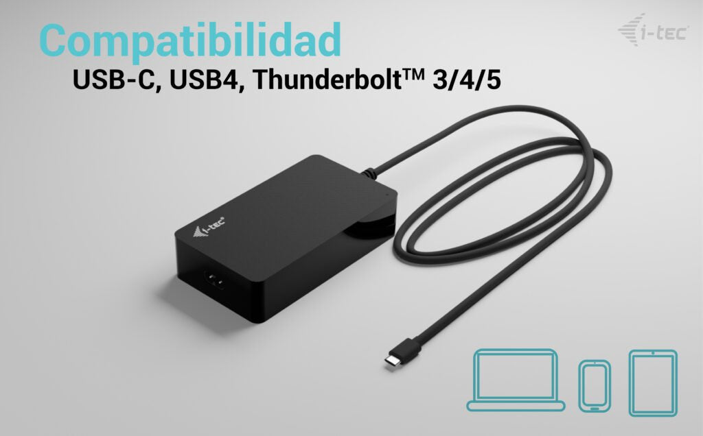 I-Tec Universal Charger Usb-C Pd 3.1 140w 1x Usb-C Port 100w Available Voltages 5 V 9 V 12 V 15 V 20 V 28 V