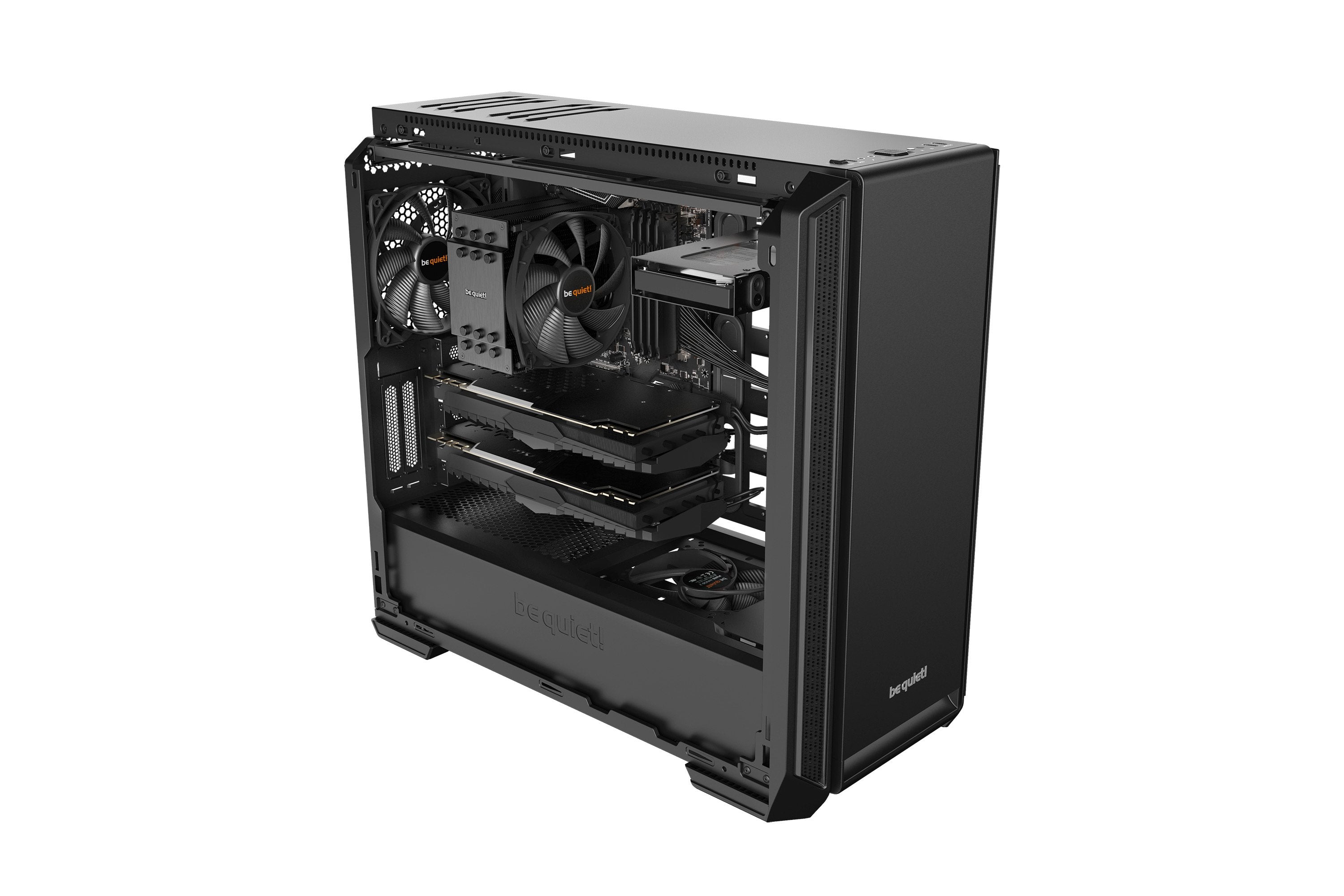 Caja Pc Be Quiet! Torre E-Atx Silent Base 601 Black 2 Ventiladores/Insonorizada Bg026