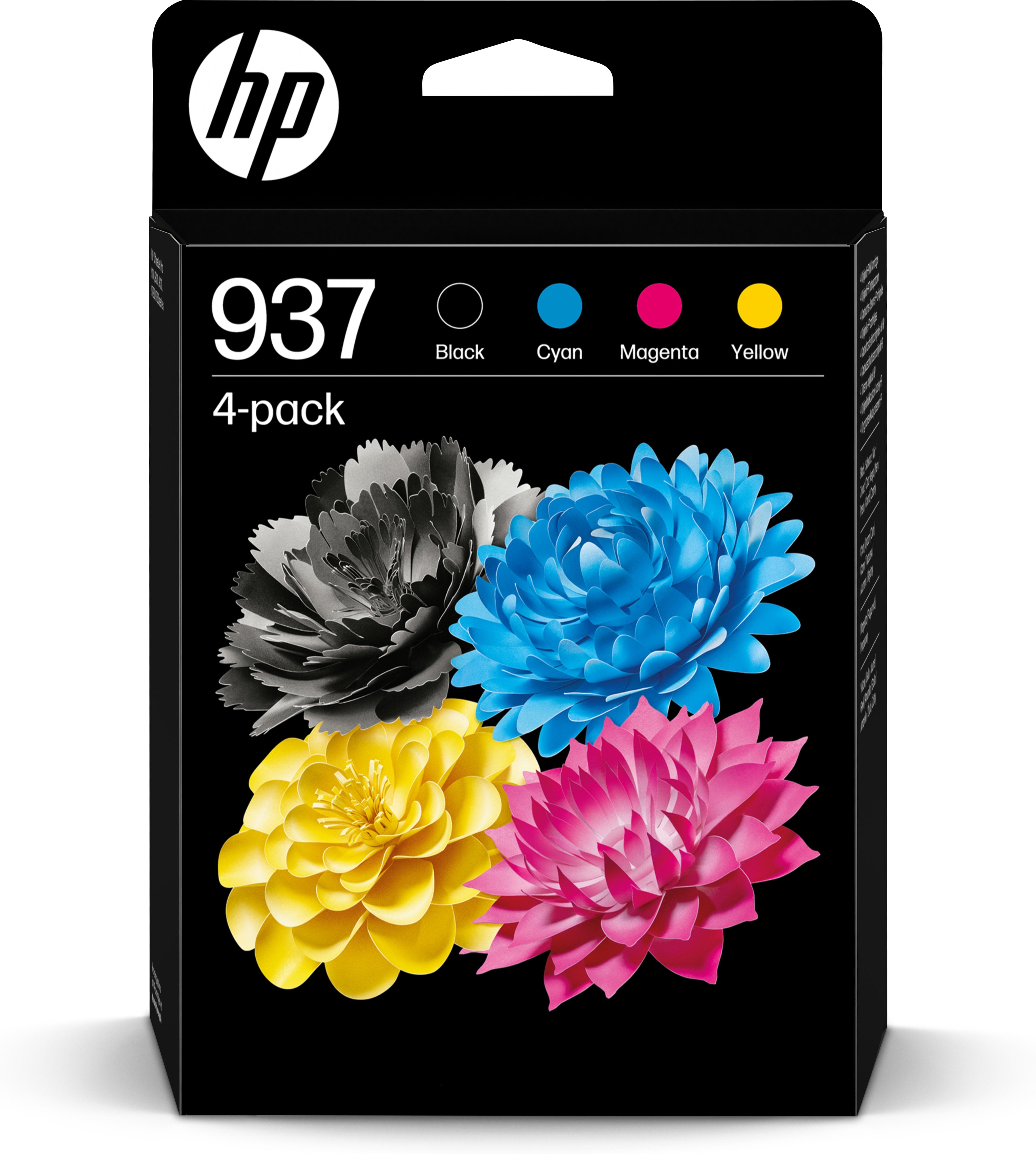 EAN 0196548697632 - HP 937 4-Pack CMYK(4) Original Ink Cartridge cartucho de tinta 4 pieza(s) Rendimiento estándar Negro, Cia imagen 1