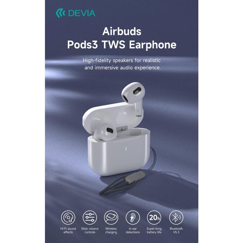Earbuds Pods3 Tws Em410 Bluetooth 5.3 With Wireless Charg.