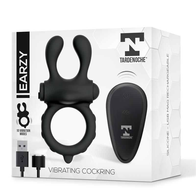 Earzy Anillo Vibrador Con Control Remoto Usb Magnético Silicona