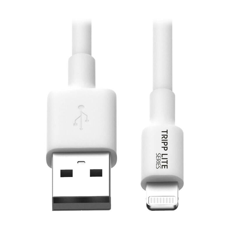Eaton Tripp Lite Usb-A To Lightning Sync/Charge Cable Mfi Certified White M/M Usb 2.0 3 Ft. (0.91 M)