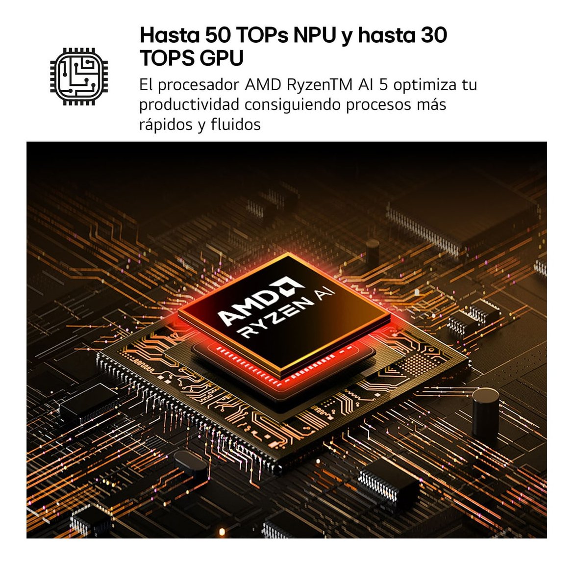 EAN 8806096466995 - LG Gram 15Z80T-G.AS58B ordenador portatil Copilot+ PC AMD Ryzen AI 5 340 Portátil 38,1 cm (15") Full HD 1 imagen 8