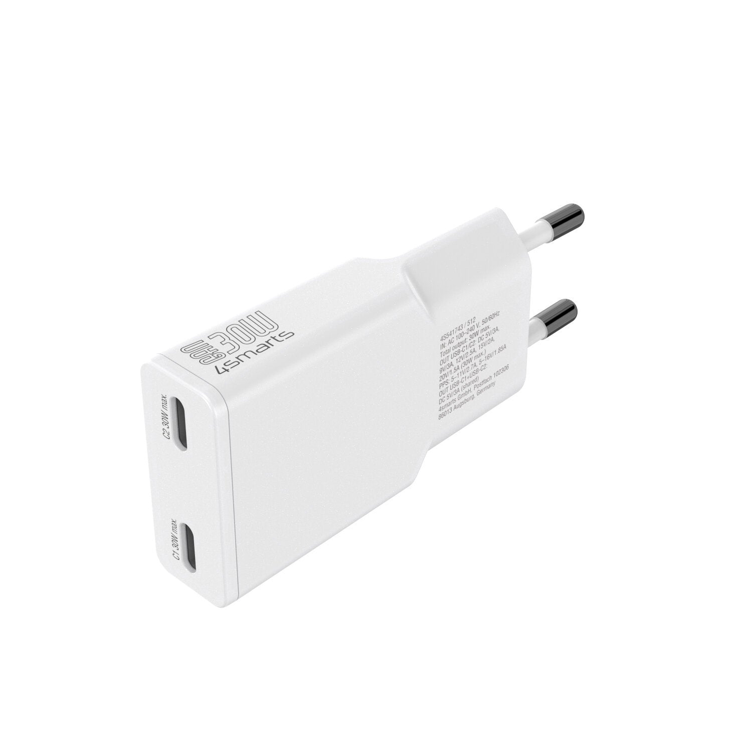 EAN 4252011913374 - 4smarts 541743 cargador de dispositivo móvil Universal Blanco Corriente alterna Carga rápida Interior imagen 2