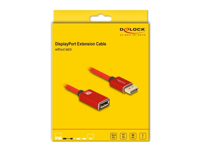 Cable  81082 Displayport 2 M Rojo
