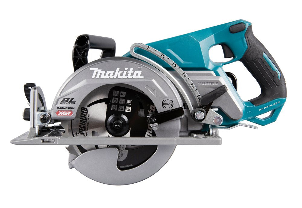 Sierra Circular Inalámbrica Makita Rs001gz Xgt, 40 Voltios (Azul/Negro, Sin Batería Ni Cargador)