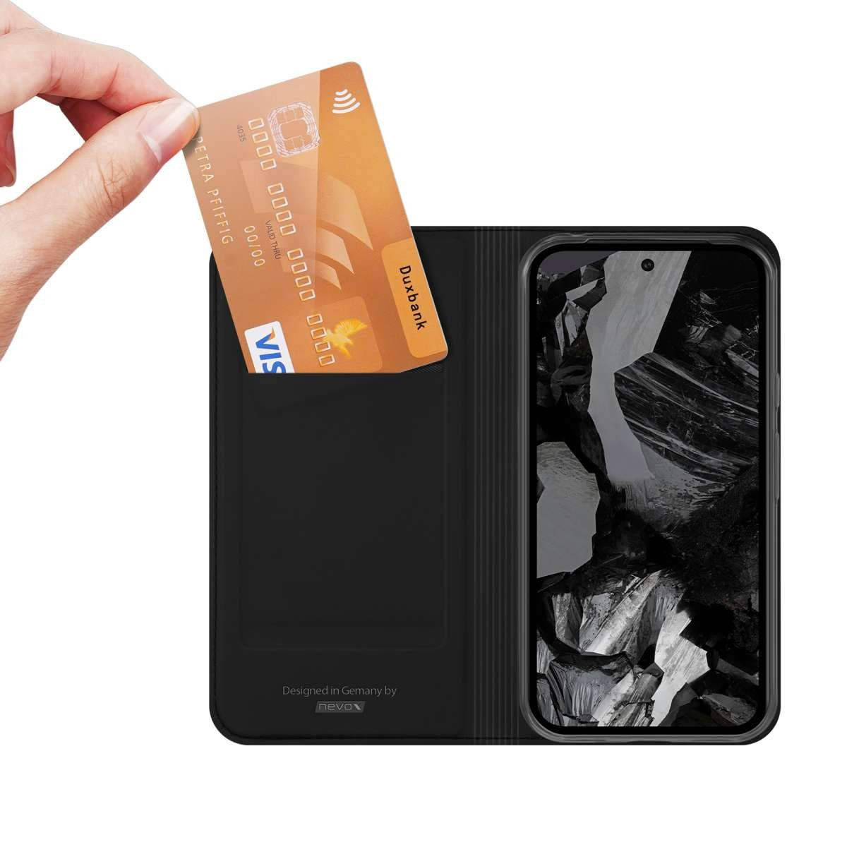 Nevox Vario Series, Funda Para Teléfono Móvil Negra, Google Pixel 8a 4250686413625
