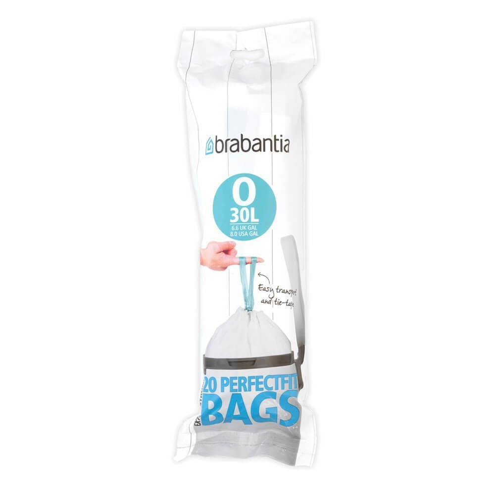EAN 8710755300349 - Brabantia 300349 bolsa para basura 30 L Blanco 20 pieza(s) imagen 1