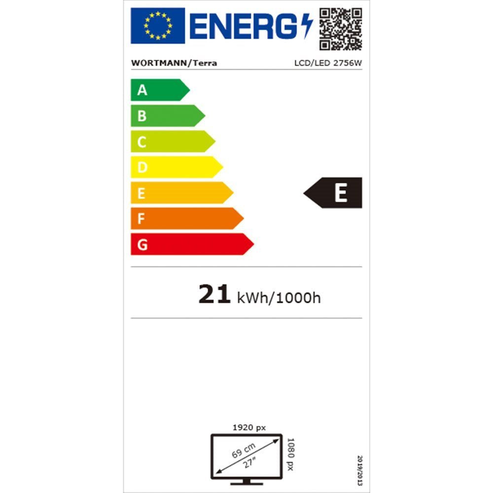 Monitor Terra 3030207 Led Display  (27") 1920 X 1080 Pixeles Full Hd Negro