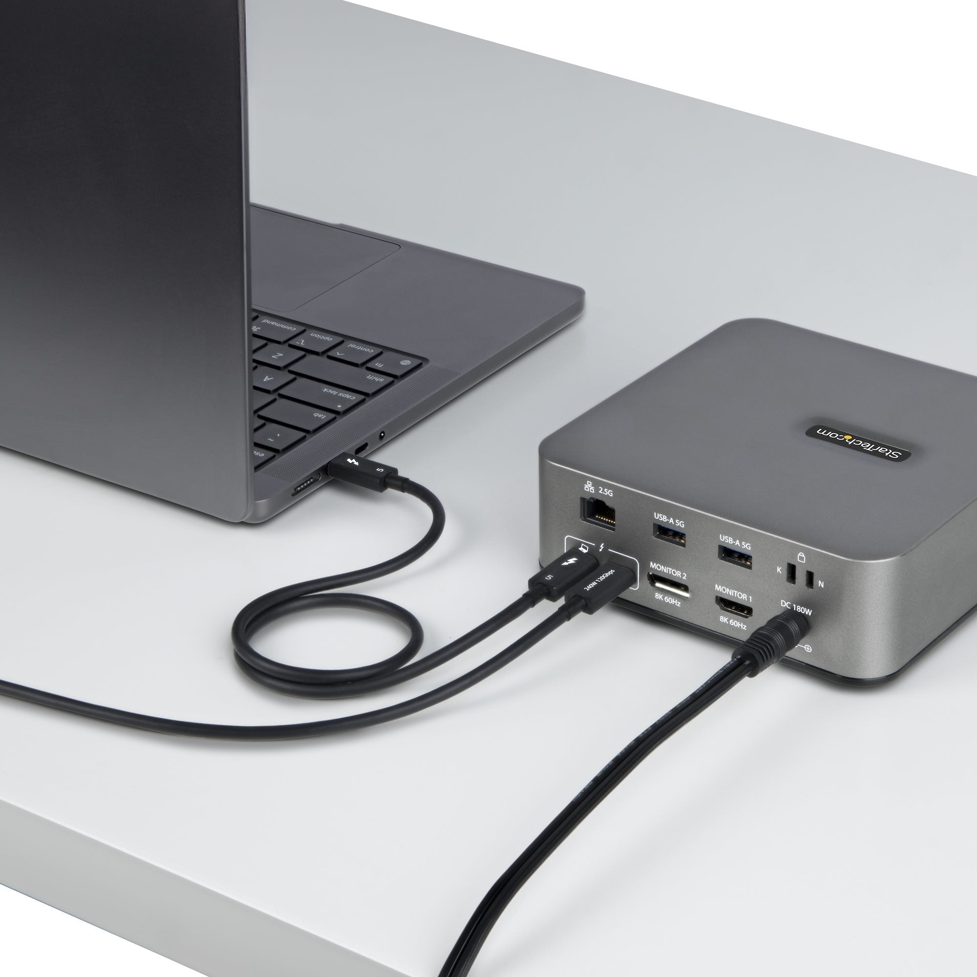 EAN 0065030910064 - StarTech.com TBLT5MM80CM240W cable Thunderbolt 0,8 m 80 Gbit/s Negro imagen 8