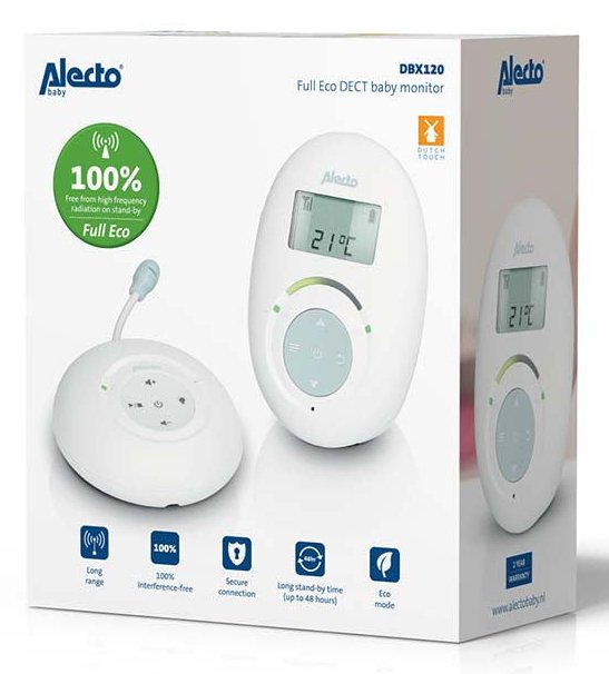EAN 8712412586868 - Alecto DBX120 vigila bebes Vigilabebés digital 2 canales Blanco, Azul imagen 7