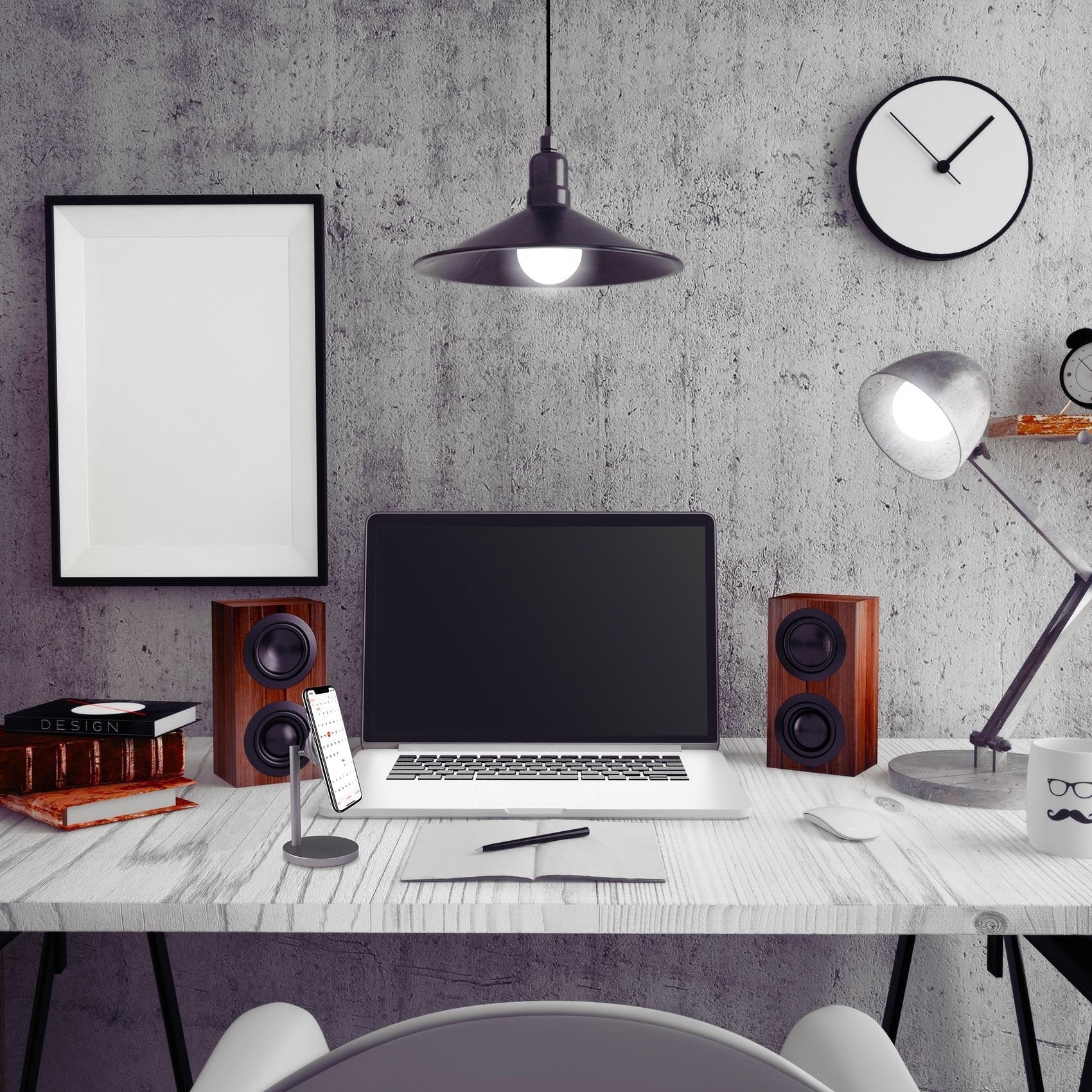 Celly Ghost Desk Soporte Pasivo Reproductor De Mp3, Móvil/Smartphone Negro