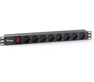 Regleta Alimentacion Rack 19 1u 8 Tomas Francesa Con Interruptor