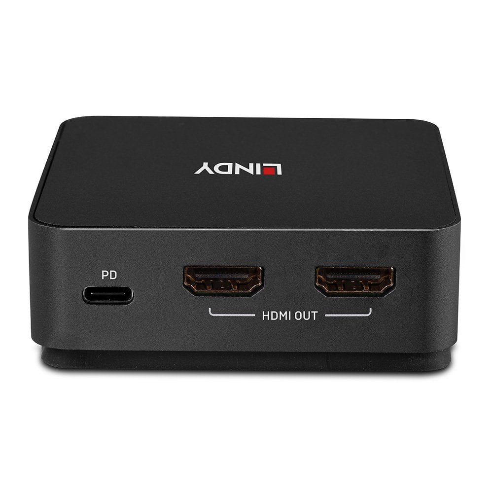 Lindy Conmutador Kvm 4k60 Hdmi Dual Tipo C De 2 Puertos